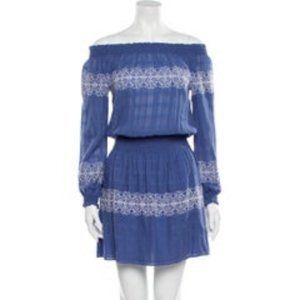 EUC Tory Burch Blue Embroidered Dress